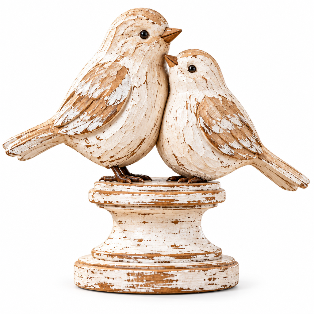Rustic bird pair detail