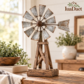 IuaDaet™ Galvanized Farmhouse Windmill Decor